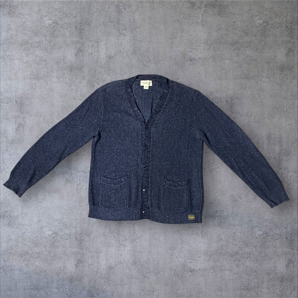 Vintage Denim & Supply Ralph Lauren Waffle Knit V-Neck Cardigan Sweater Size XL